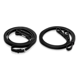 Utzon Equestrian Flat Leather Reins - Set For Double Bridle