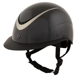 BR Equestrian Theta Plus Helmet Glossy Black/Gunmetal