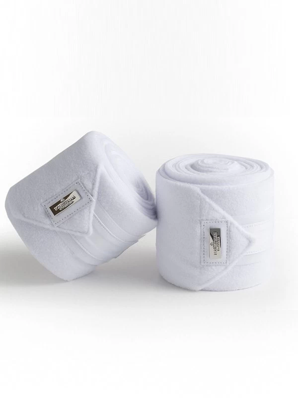 Equestrian Stockholm Bandages White Perfection Silver