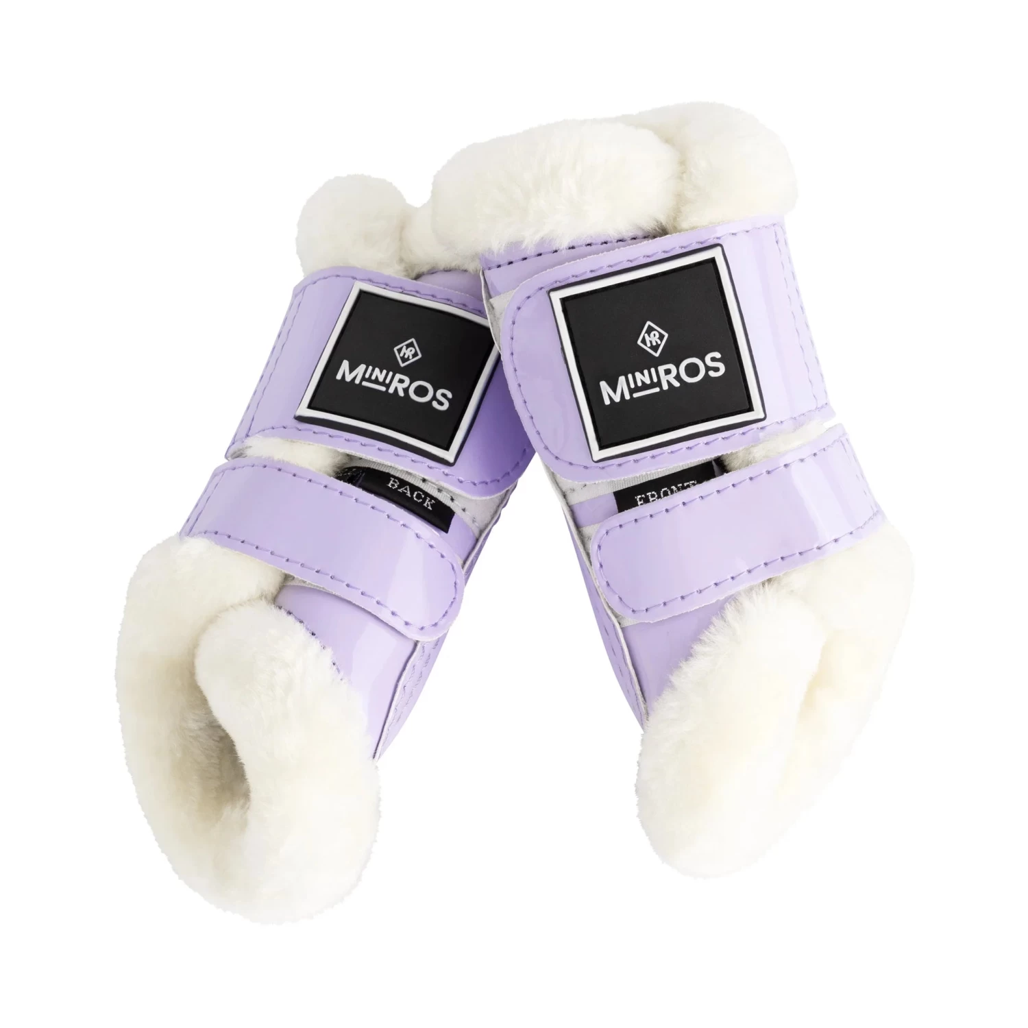 Mrs Ros Fleece Brushing Boots (set Of 4) Lilac Breeze